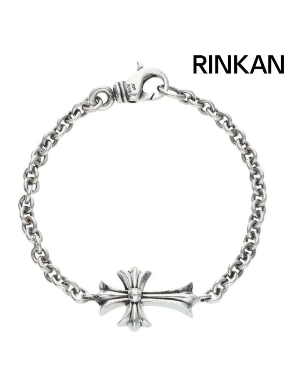 Chrome Hearts Chn Tny CH Crs Tiny CH Cross Chain Silver Bracelet